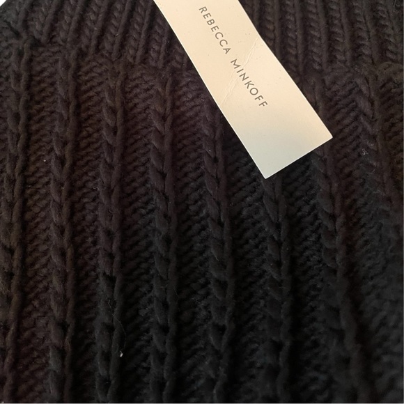 Rebecca Minkoff NWT Knit Poncho in Black Women’s OneSize Fits Most. - Picture 6 of 8